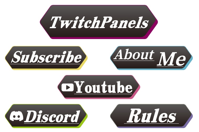 【【無料】】Twitch パネル素材　シンプル