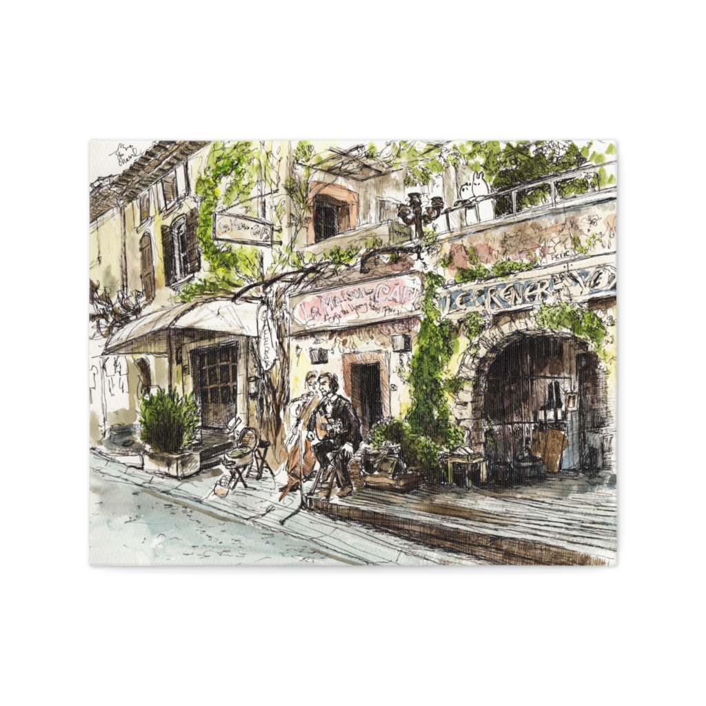 うさぱんとプロヴァンスの美しい村#18【キャンバスアート】