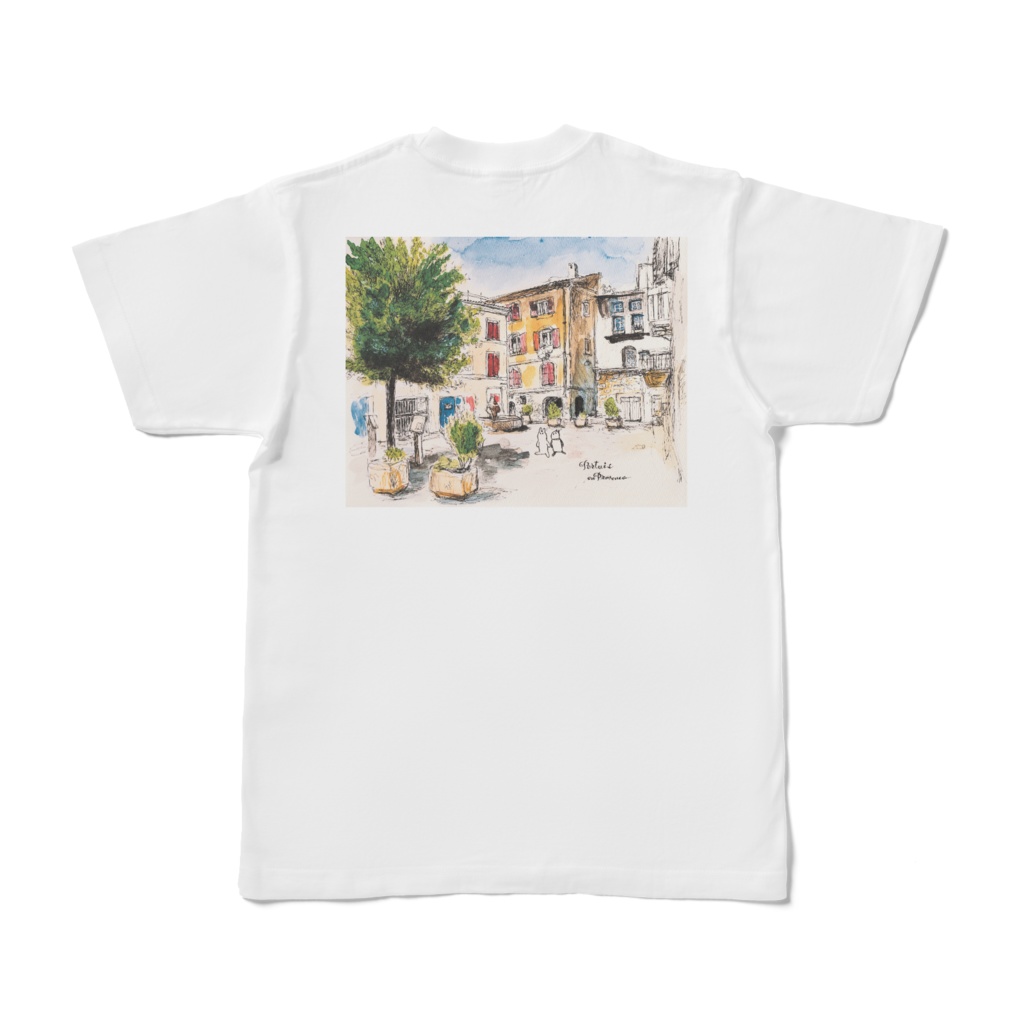 【Tシャツ】うさぱんとプロヴァンスの美しい村#25