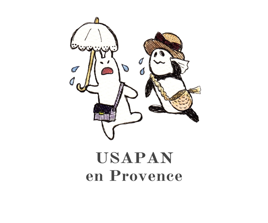 【Tシャツ】うさぱんとプロヴァンスの美しい村#25