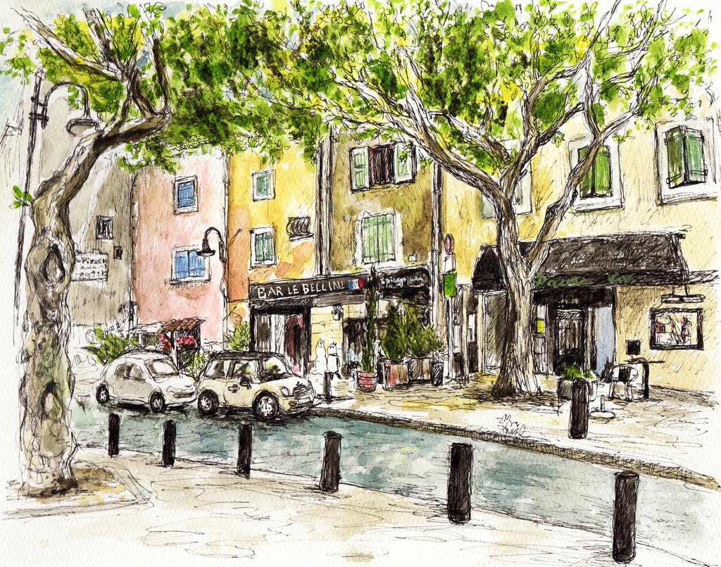 【Tシャツ】うさぱんとプロヴァンスの美しい村#23