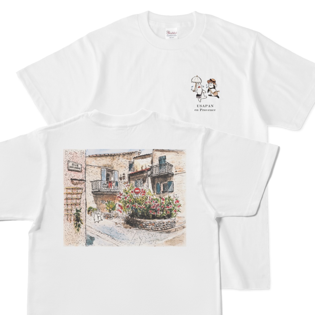 【Tシャツ】うさぱんとプロヴァンスの美しい村#22