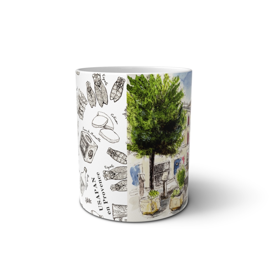 【マグカップ】うさぱんとプロヴァンスの美しい村#25