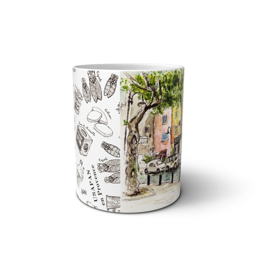 【マグカップ】うさぱんとプロヴァンスの美しい村#23