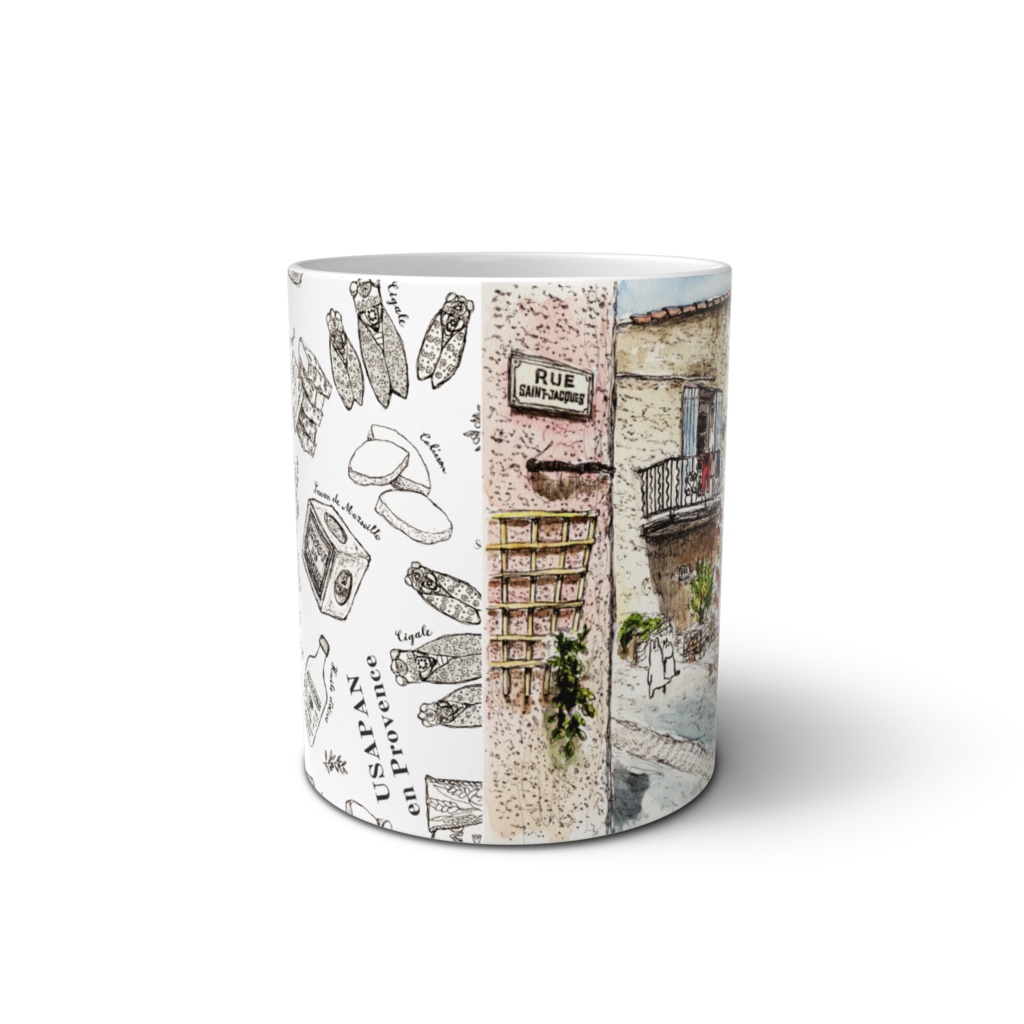 【マグカップ】うさぱんとプロヴァンスの美しい村#22