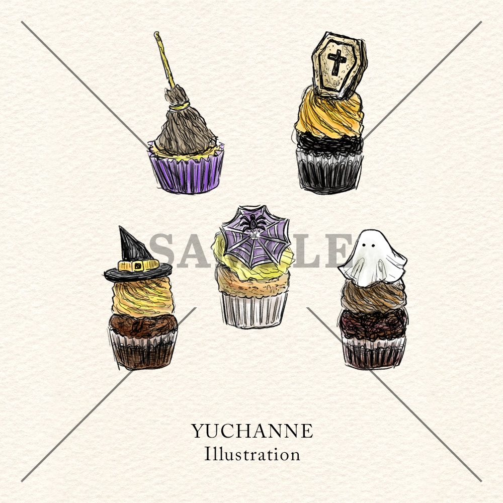 コラージュ素材セット(カラー)|おばけとカボチャと、とっておきのハロウィン