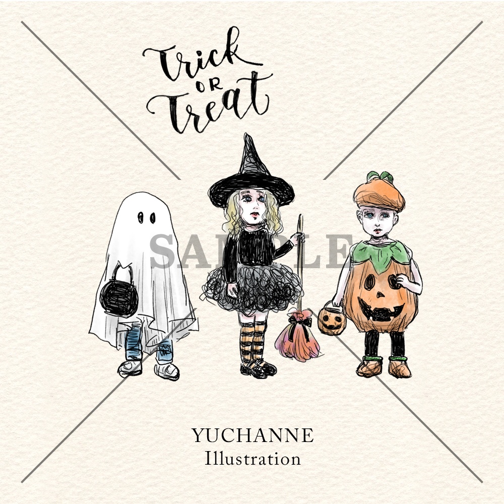 コラージュ素材セット(カラー)|おばけとカボチャと、とっておきのハロウィン