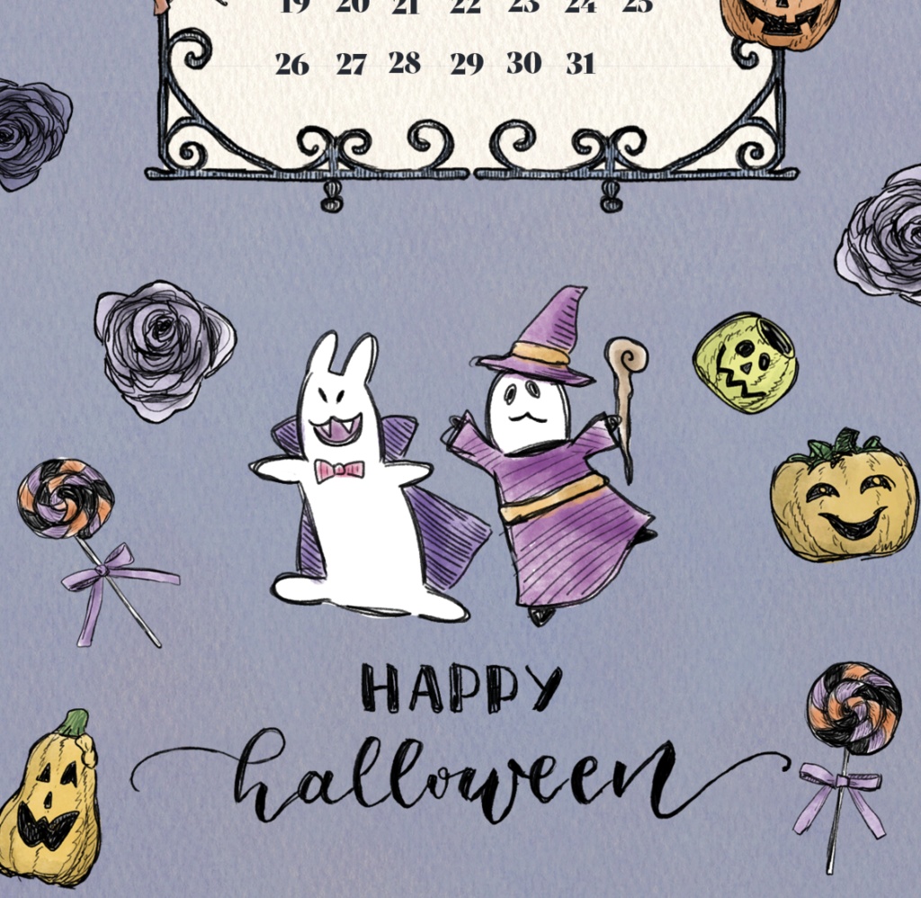 2025年 10月うさぱんカレンダー