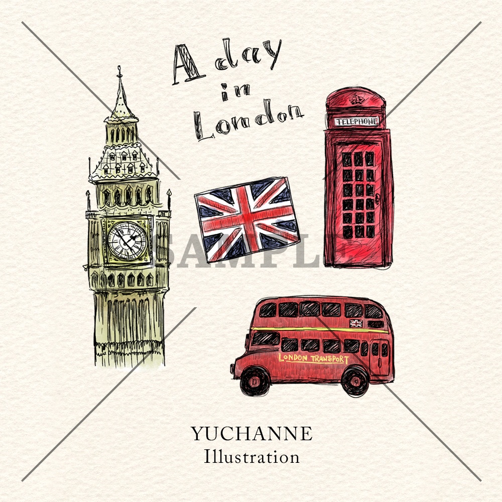 【11/16まで無料】コラージュ素材セット|英国ノスタルジアの旅