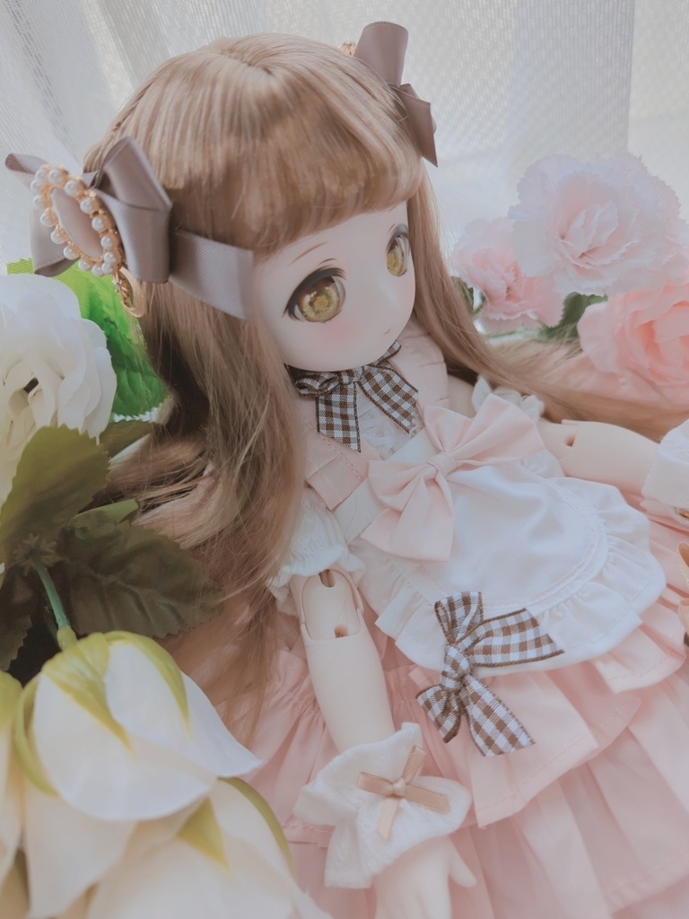 月のリボン(ブラウン)/ドール用アクセサリー