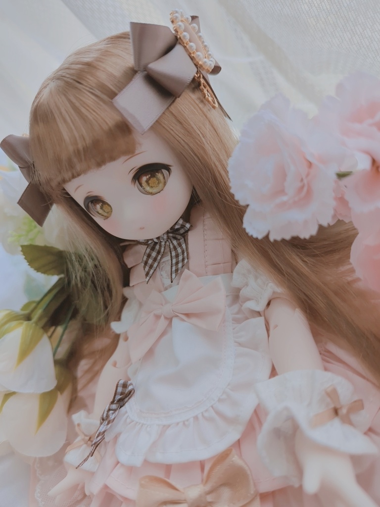 月のリボン(ブラウン)/ドール用アクセサリー