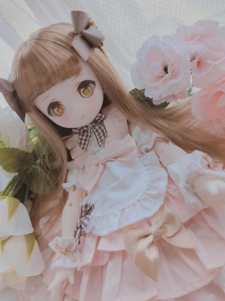 月のリボン(ブラウン)/ドール用アクセサリー