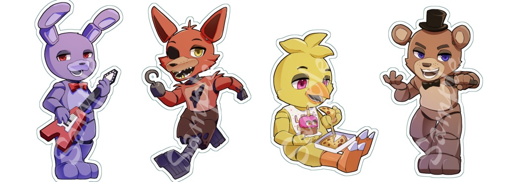 FNAFシールセット2種類(無印/Security Breach)