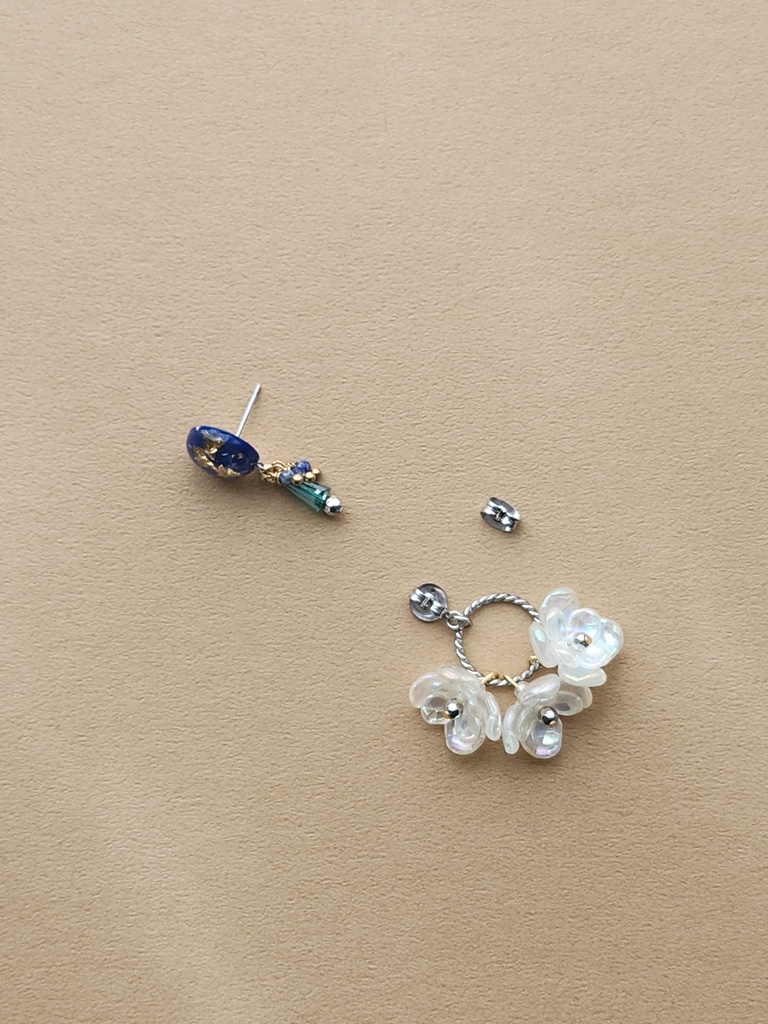 2wayピアス/ブルー