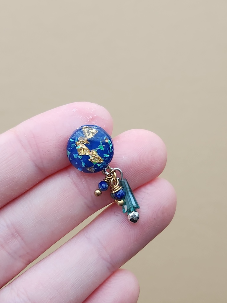 2wayピアス/ブルー