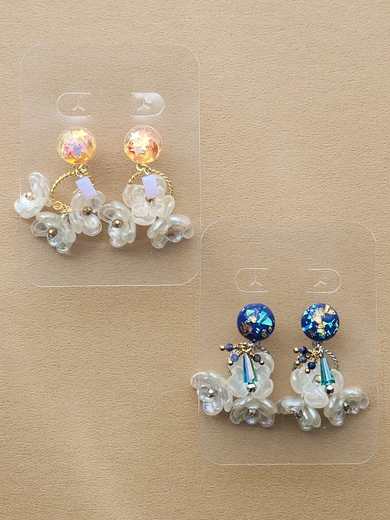 2wayピアス/ブルー