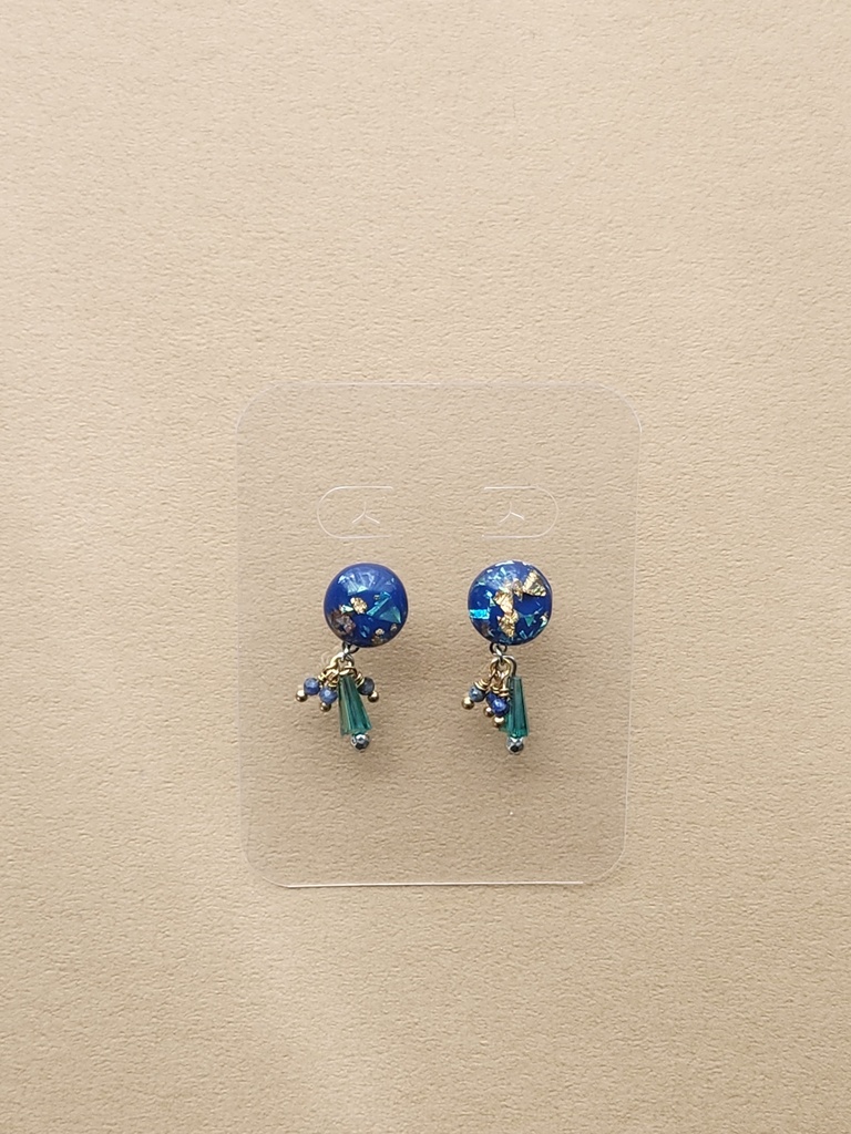 2wayピアス/ブルー