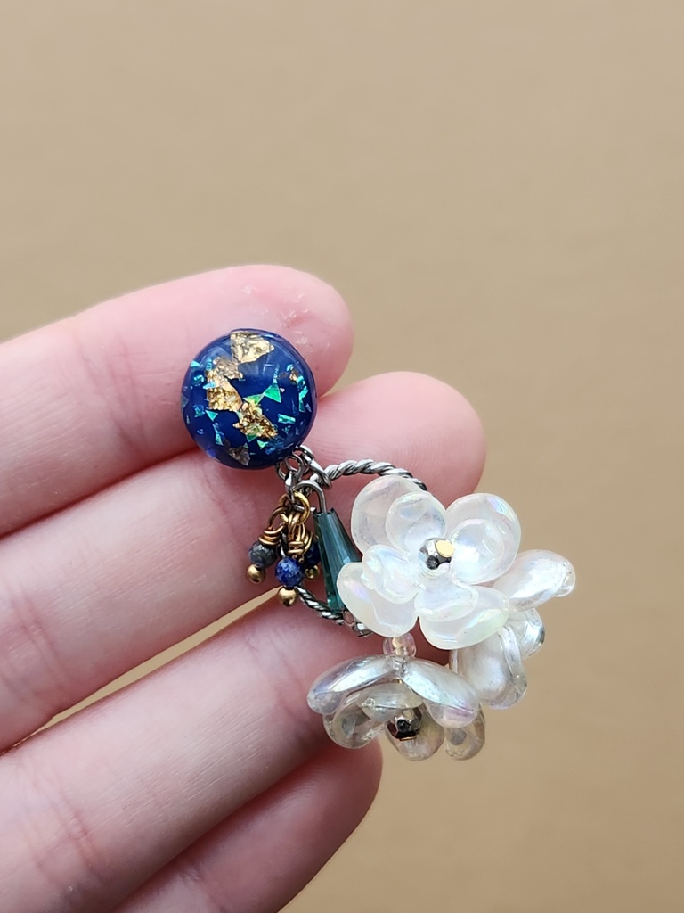 2wayピアス/ブルー