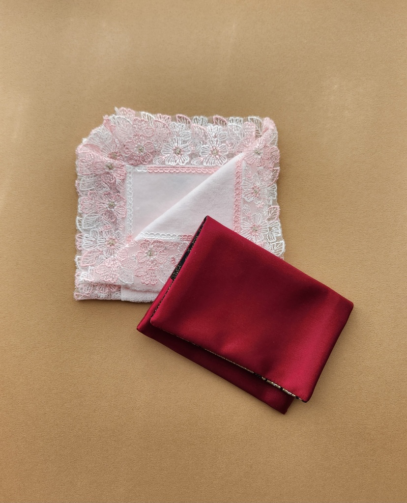 大人が持てるポケットティッシュケース 赤×金