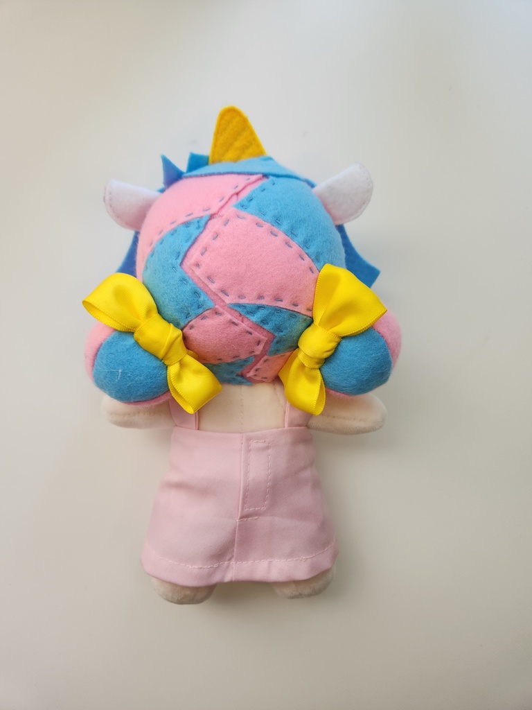 【尻尾/ピンク】ぬい☆ココちゃん 大(20㎝)サイズ【頬のお星さま/ホログラムピンク】