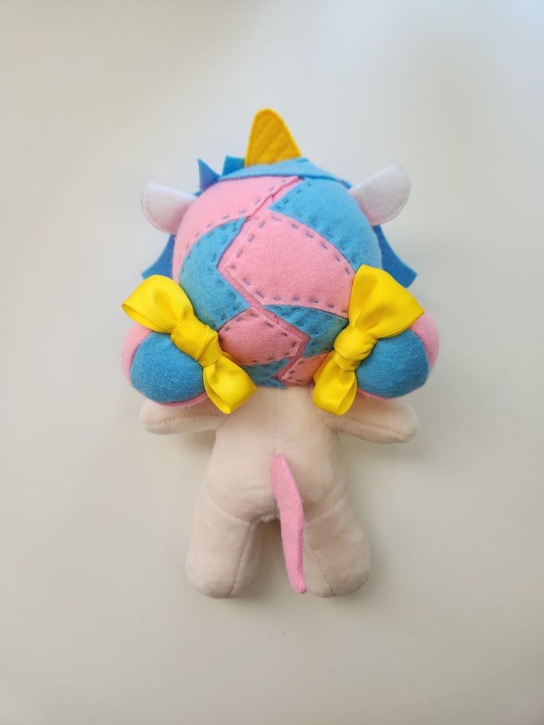 【尻尾/ピンク】ぬい☆ココちゃん 大(20㎝)サイズ【頬のお星さま/ホログラムピンク】