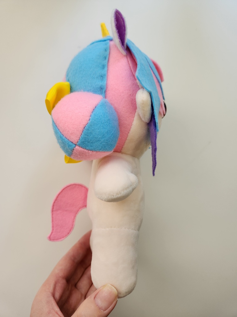 【尻尾/ピンク】ぬい☆ココちゃん 大(20㎝)サイズ【頬のお星さま/ホログラムピンク】