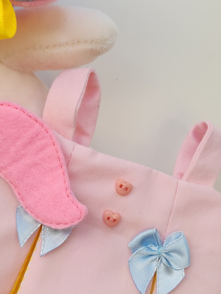 【尻尾/ピンク】ぬい☆ココちゃん 大(20㎝)サイズ【頬のお星さま/ホログラムピンク】