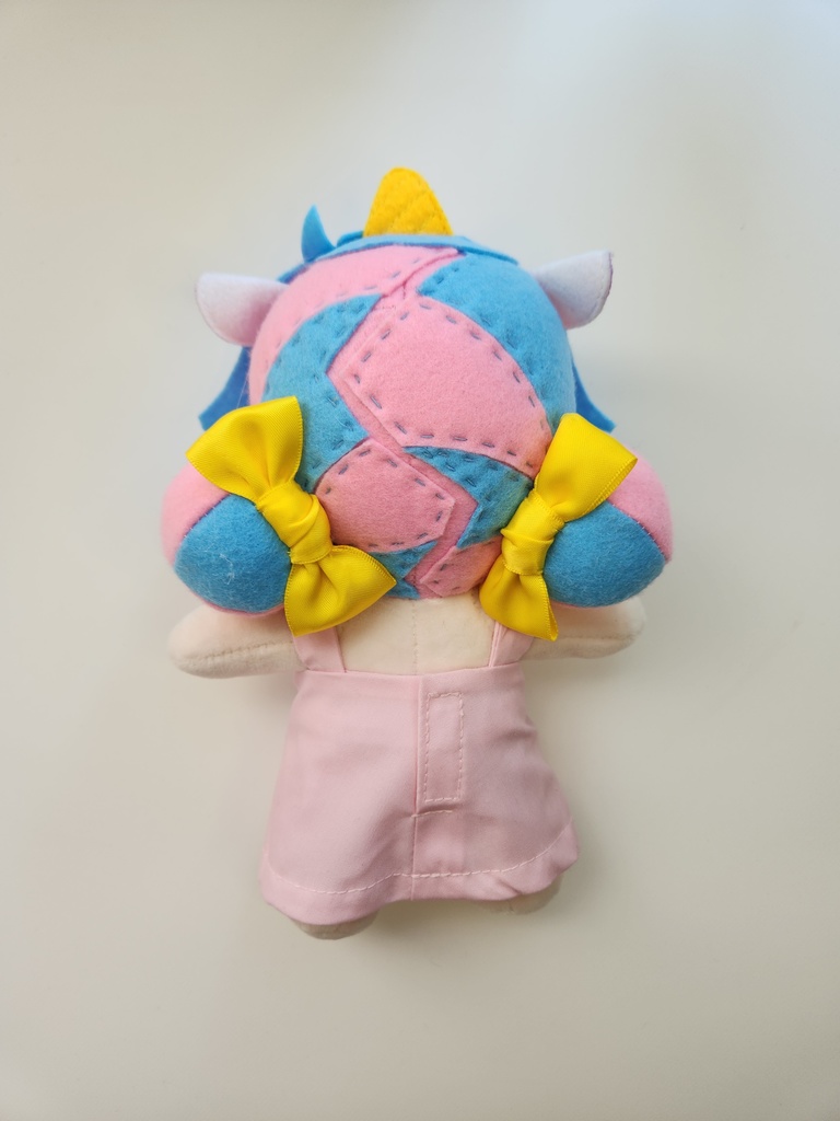 【尻尾/ブルー】ぬい☆ココちゃん 大(20㎝)サイズ【頬のお星さま/オーロラシルバー】