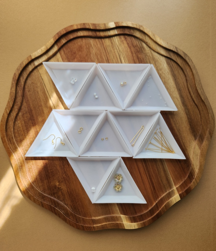 オパールフラワーシリーズ/ゴールド ピアス、ネックレスセットver