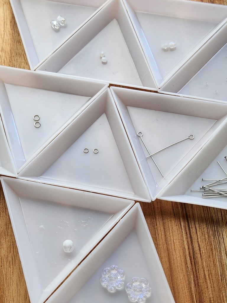 オパールフラワーシリーズ/シルバー ピアス、ネックレスセットver