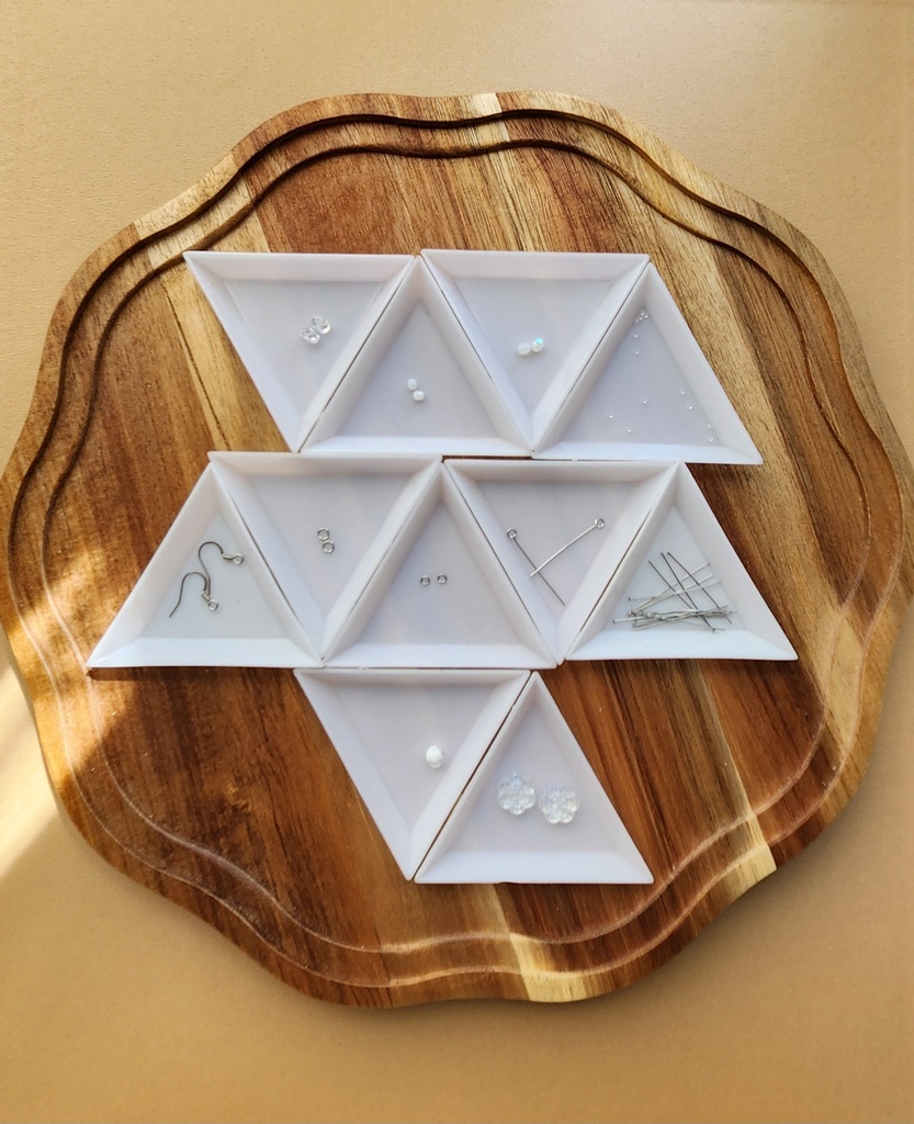 オパールフラワーシリーズ/シルバー ピアス単体