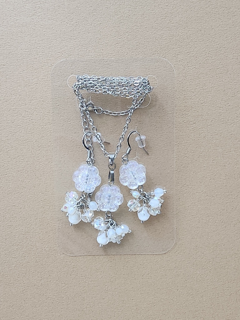 オパールフラワーシリーズ/シルバー ネックレス単体