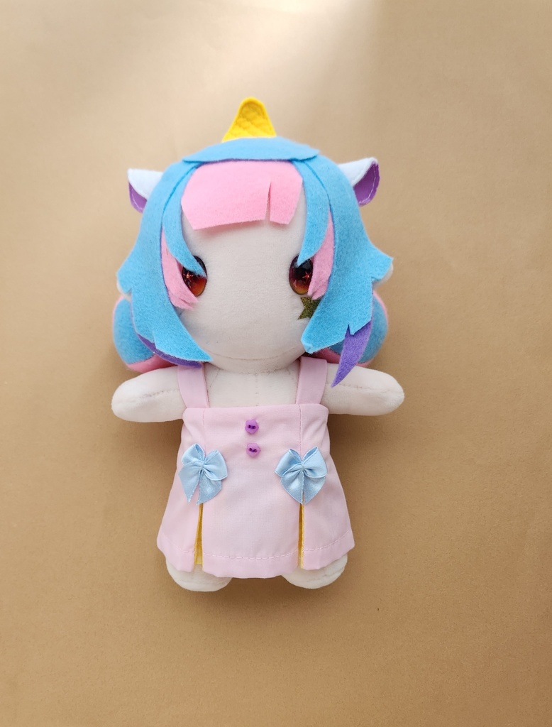 【尻尾/紫】ぬい☆ココちゃん 大(20㎝)サイズ【頬のお星さま/金】