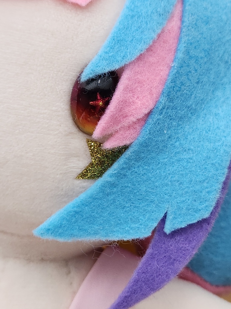 【尻尾/紫】ぬい☆ココちゃん 大(20㎝)サイズ【頬のお星さま/金】