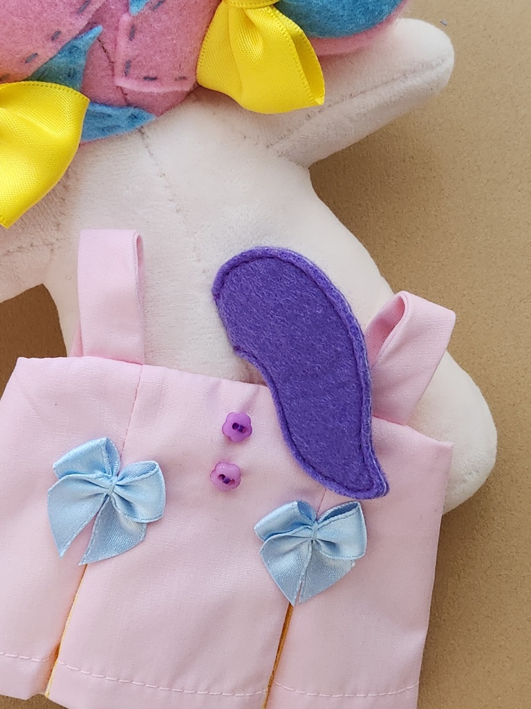 【尻尾/紫】ぬい☆ココちゃん 大(20㎝)サイズ【頬のお星さま/金】