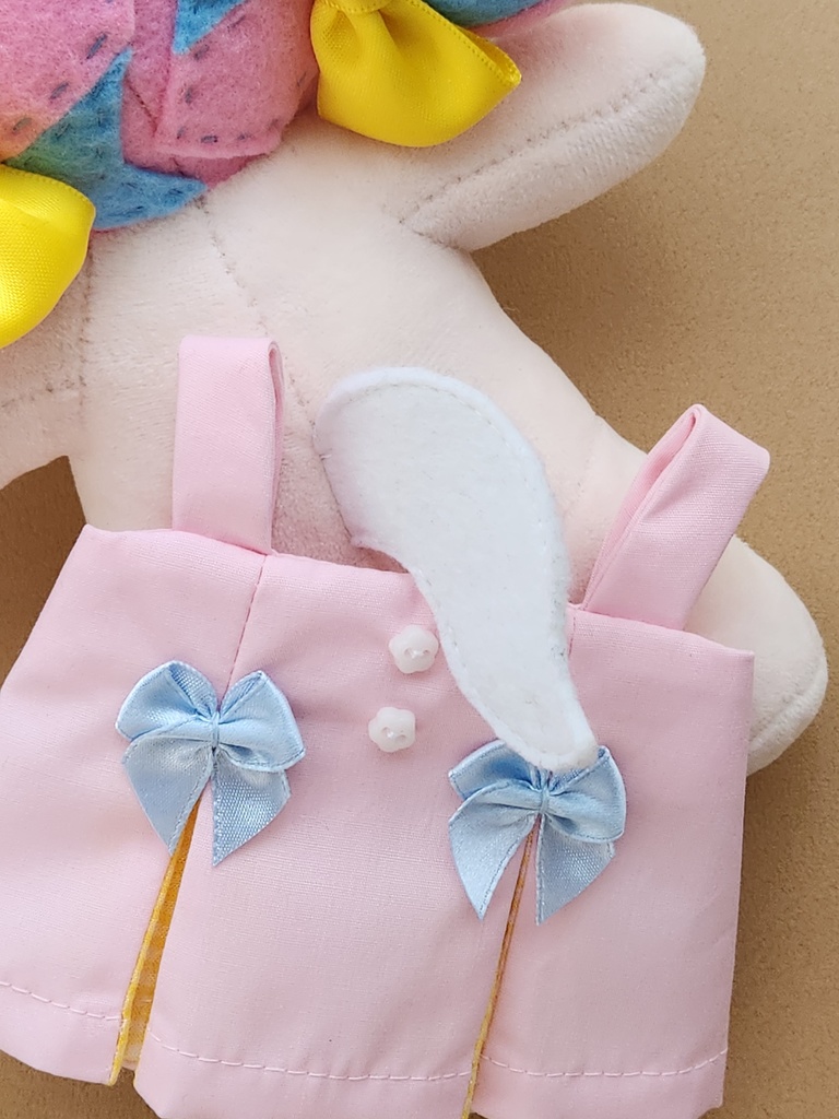 【尻尾/白】ぬい☆ココちゃん 大(20㎝)サイズ【頬のお星さま/水色】