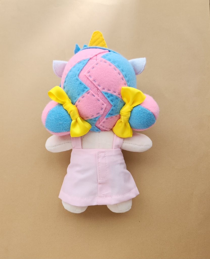 【尻尾/白】ぬい☆ココちゃん 大(20㎝)サイズ【頬のお星さま/水色】