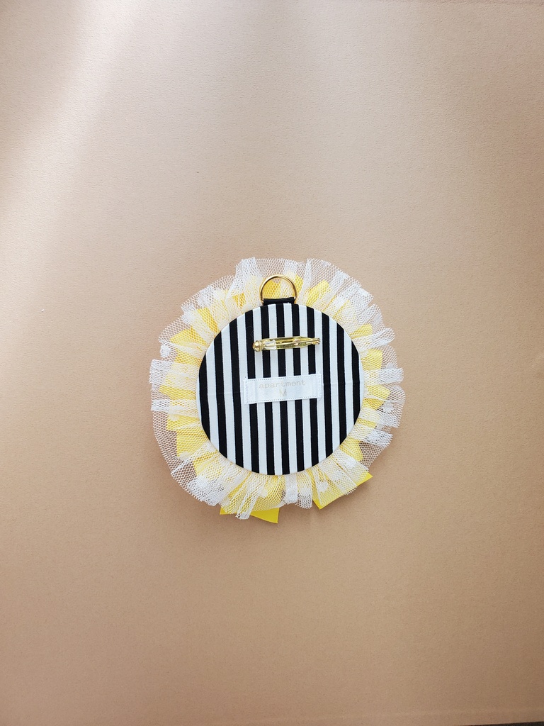 パールざんまいロゼット/黄色💛 Mサイズ