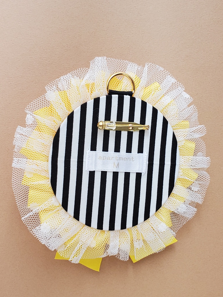 パールざんまいロゼット/黄色💛 Mサイズ