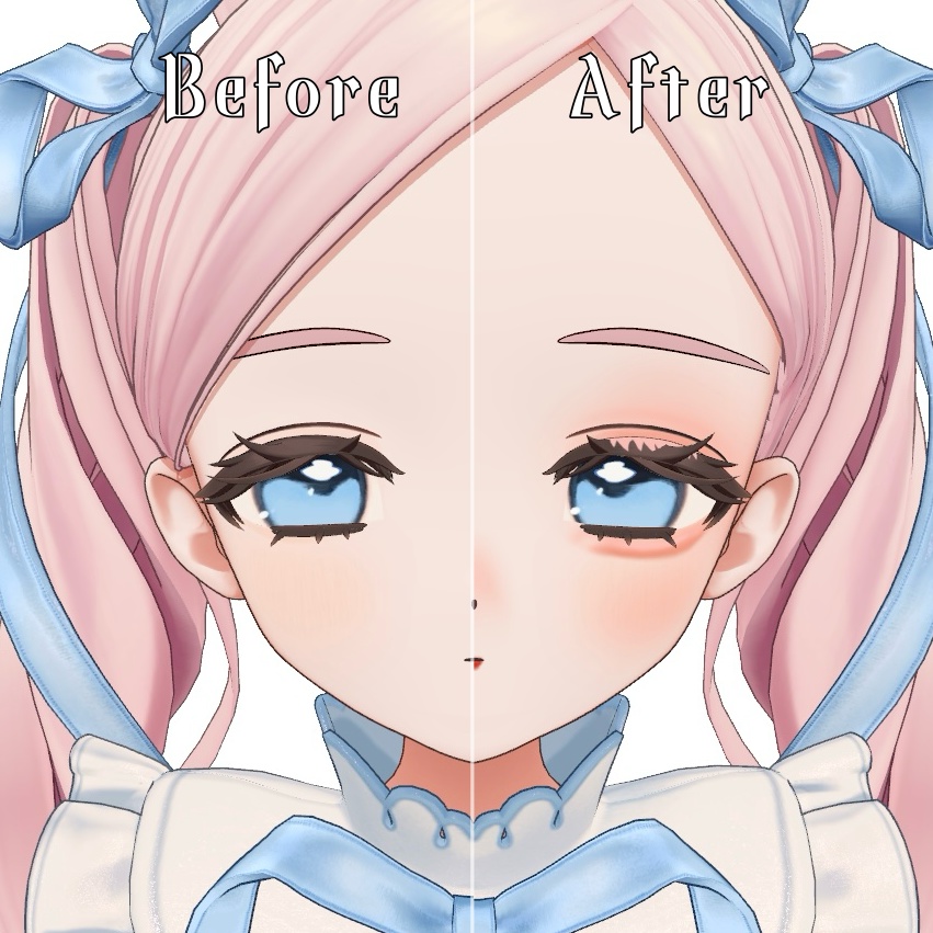 【フィユエ Fyuett 対応メイクテクスチャ make texture】ふんわりなみだぶくろめいく