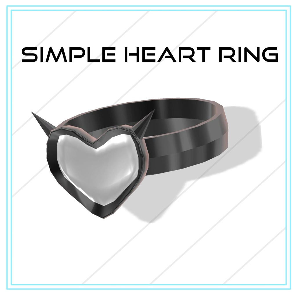 【無料/FREE】SimpleHeartRing【VRChat向けアクセサリー】