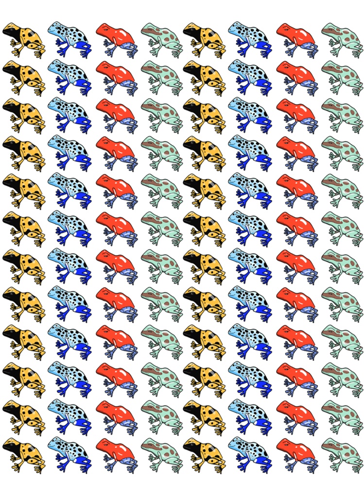 ts011 カエル総柄 Tシャツ