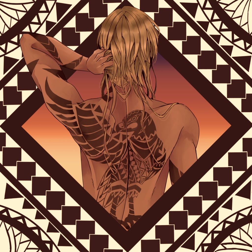 ts009 トライバル-ナウファル- Tシャツ