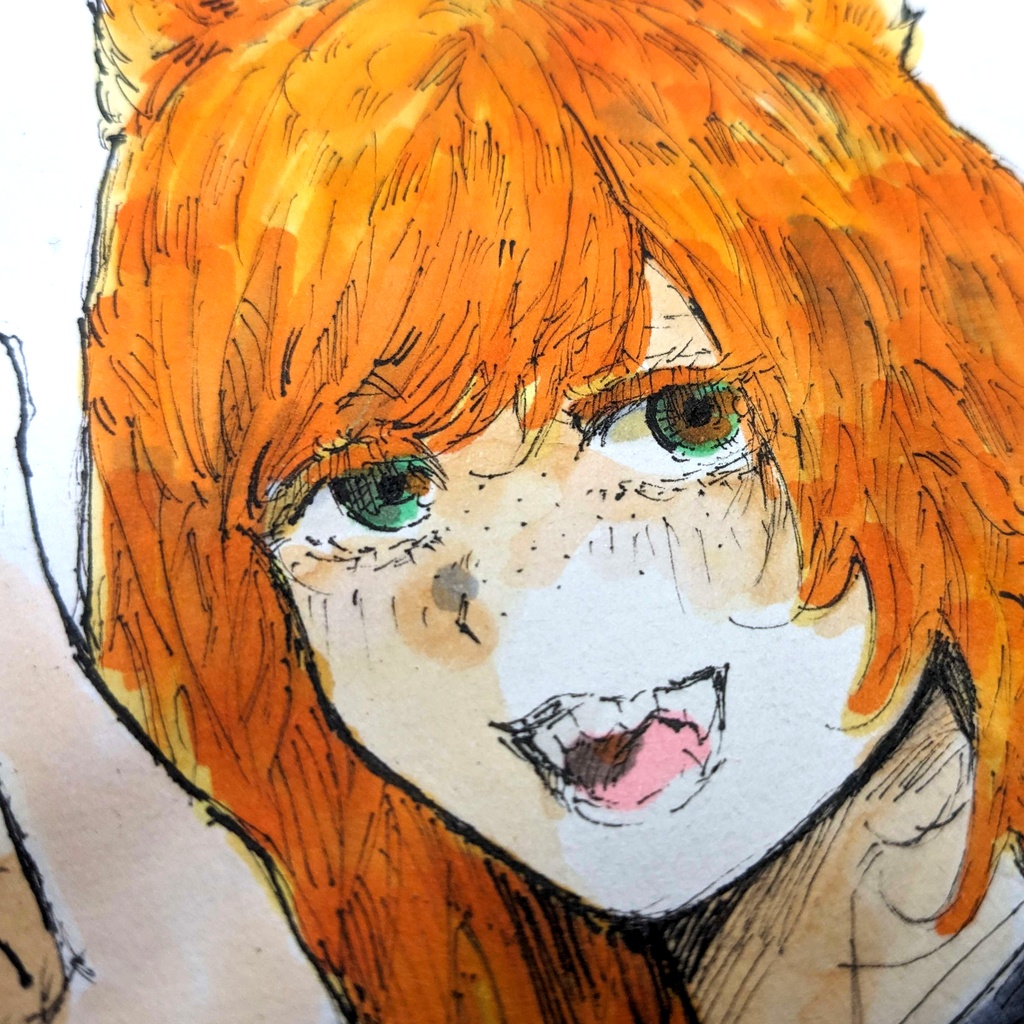 明日あさ 原画色紙(13.5×12㎝)