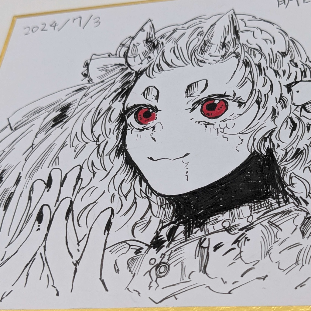 明日あさ 色紙原画(12×13.5㎝)