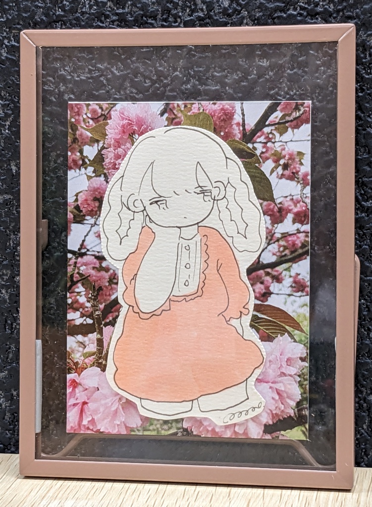 三毛島まお🌸ミニ原画(12.5×9㎝)