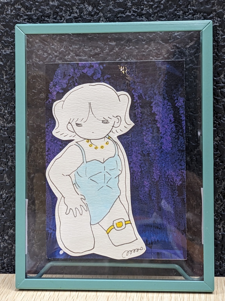 三毛島まお💜ミニ原画(12.5×9㎝)
