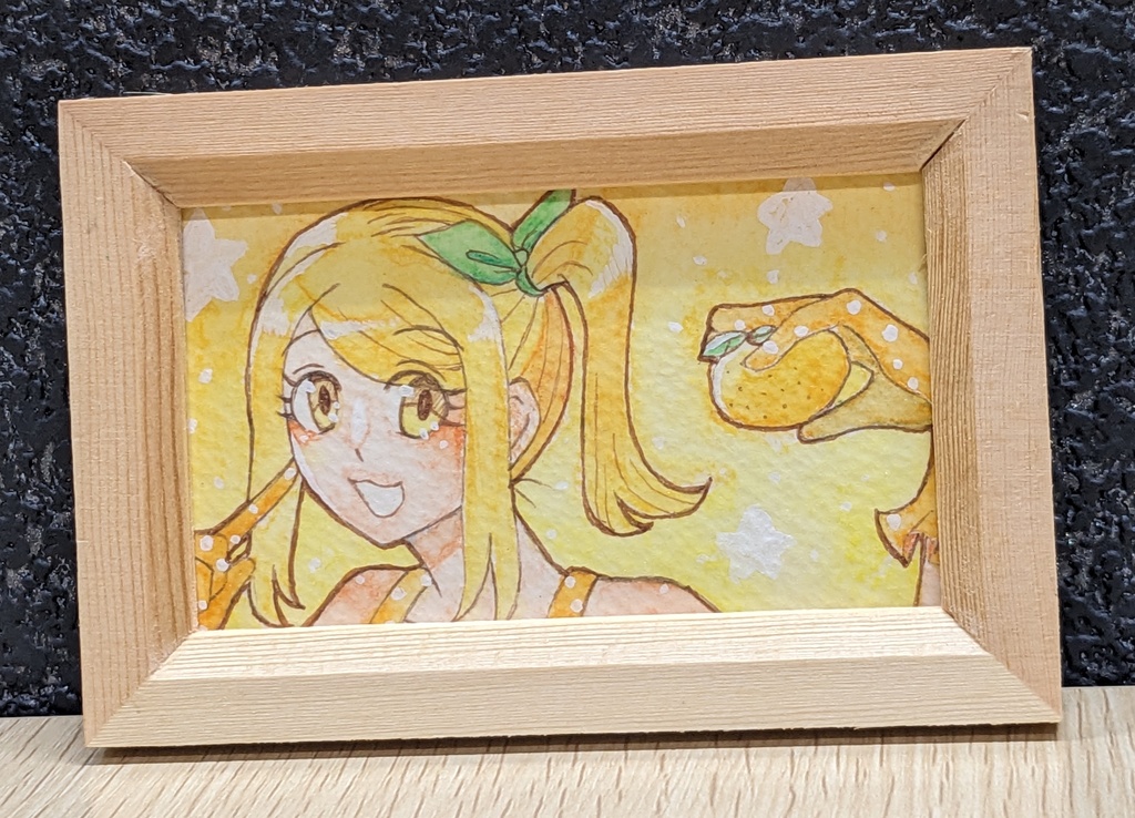 花鹿ノコ🍊ミニ原画(7.5×7.5㎝)
