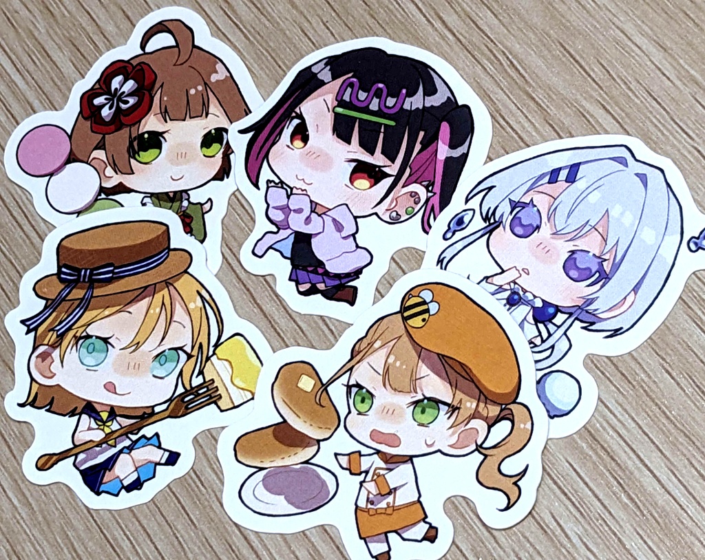 フレークシール5種セットB(illust:neemyu)
