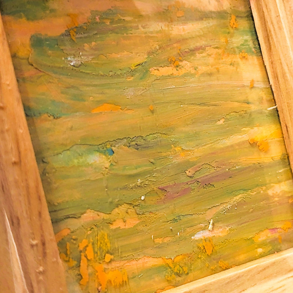 「薄暮」 ミニ原画/クレパスC(5.6×5.6㎝)